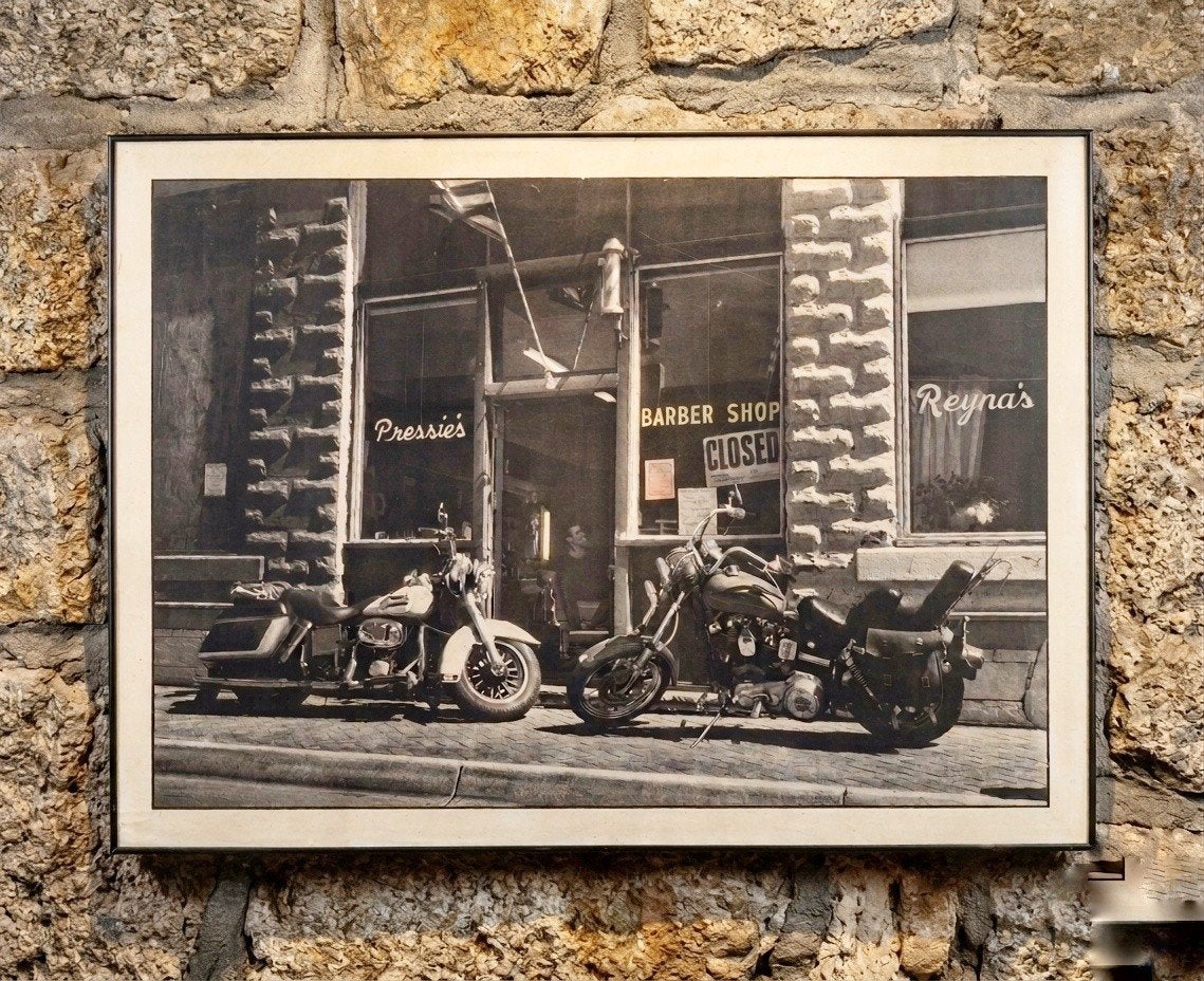 Oldskool  poster Harley Davidsons, Verzamelen, Foto's en Prenten, Ophalen, Gebruikt, Foto