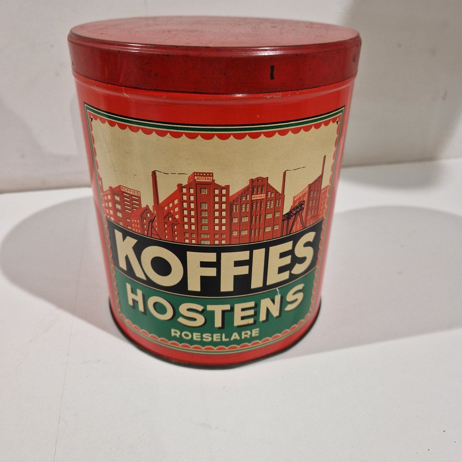 art deco koffie blik Hostens Roeselare ,  zeer goede staat, Enlèvement ou Envoi, Café