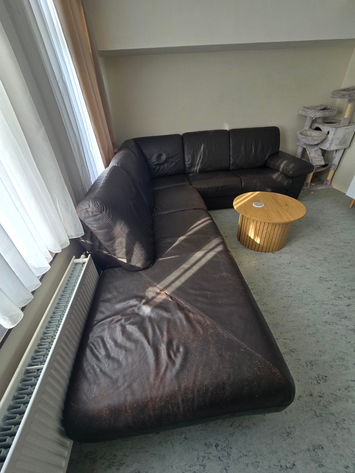 fauteuil cuir, Maison & Meubles, Enlèvement, Utilisé, Cuir, Fauteuil avec angle