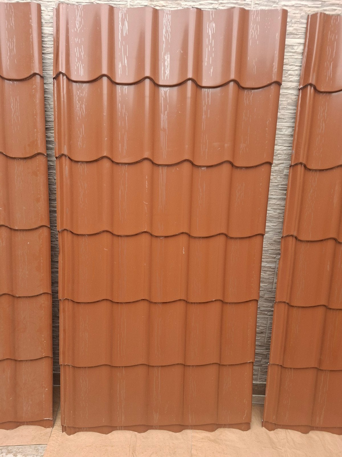 Feuilles de toit Bricotuil 3 pièces 200x98 cm 0,5 mm terre c, Enlèvement, Neuf, Métal, 5 à 10 m²