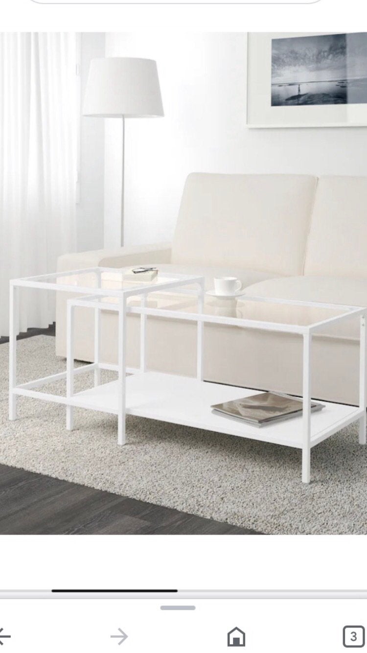 SALONTAFELS / 2 İNSCHUİFBARE BİJZETTAFELS , GOEDE STAAT !!, Huis en Inrichting, Tafels | Salontafels, Minder dan 50 cm, 50 tot 100 cm