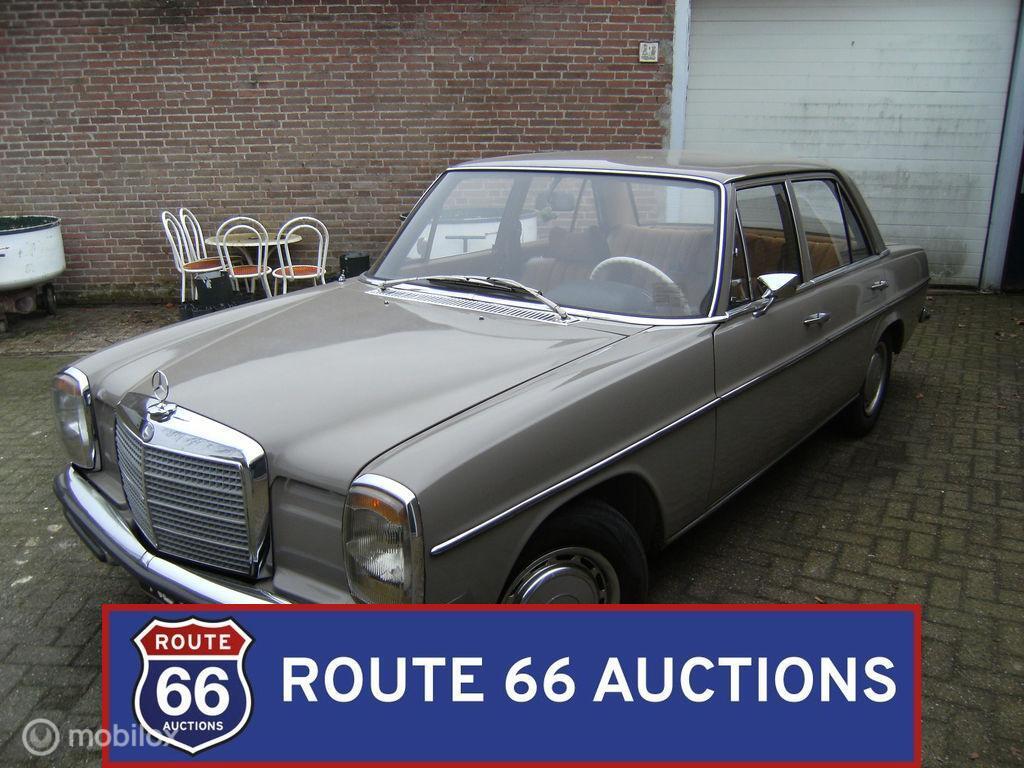 Mercedes-Benz 230 | 1972 | Route 66 Auctions, Auto's, Oldtimers, Zwart, Mercedes-Benz, Bedrijf, Handgeschakeld