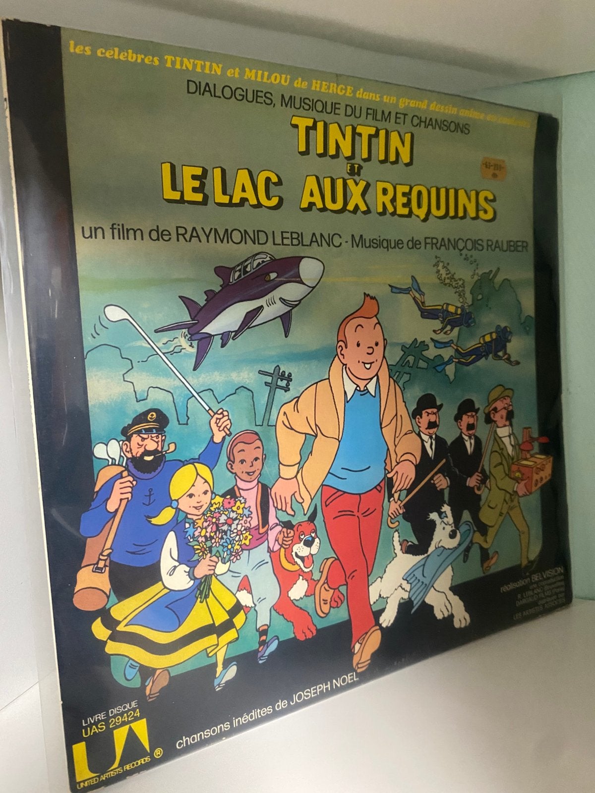 Hergé – Tintin Et Le Lac Aux Requins - France 1973, LP, Bande originale, Utilisé, Pochette gatefold