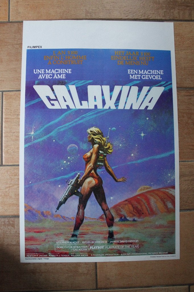 filmaffiche Galaxina 1980 filmposter, Collections, Posters & Affiches, Enlèvement ou Envoi, Rectangulaire vertical, A1 jusqu'à A3