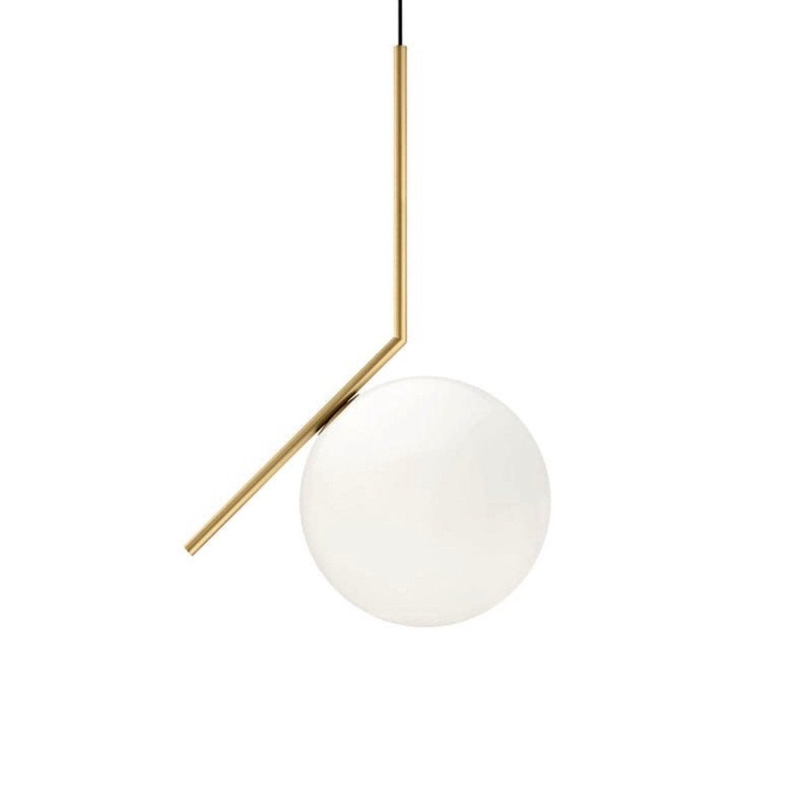 2 hanglampen geinspireerd op Flos, Ophalen, Zo goed als nieuw, Goud