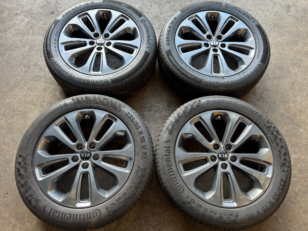 5x114,3 19 inch Kia Sorento, Sportage Velgen + Banden + TPMS, Autos : Pièces & Accessoires, Enlèvement, Utilisé, Kia