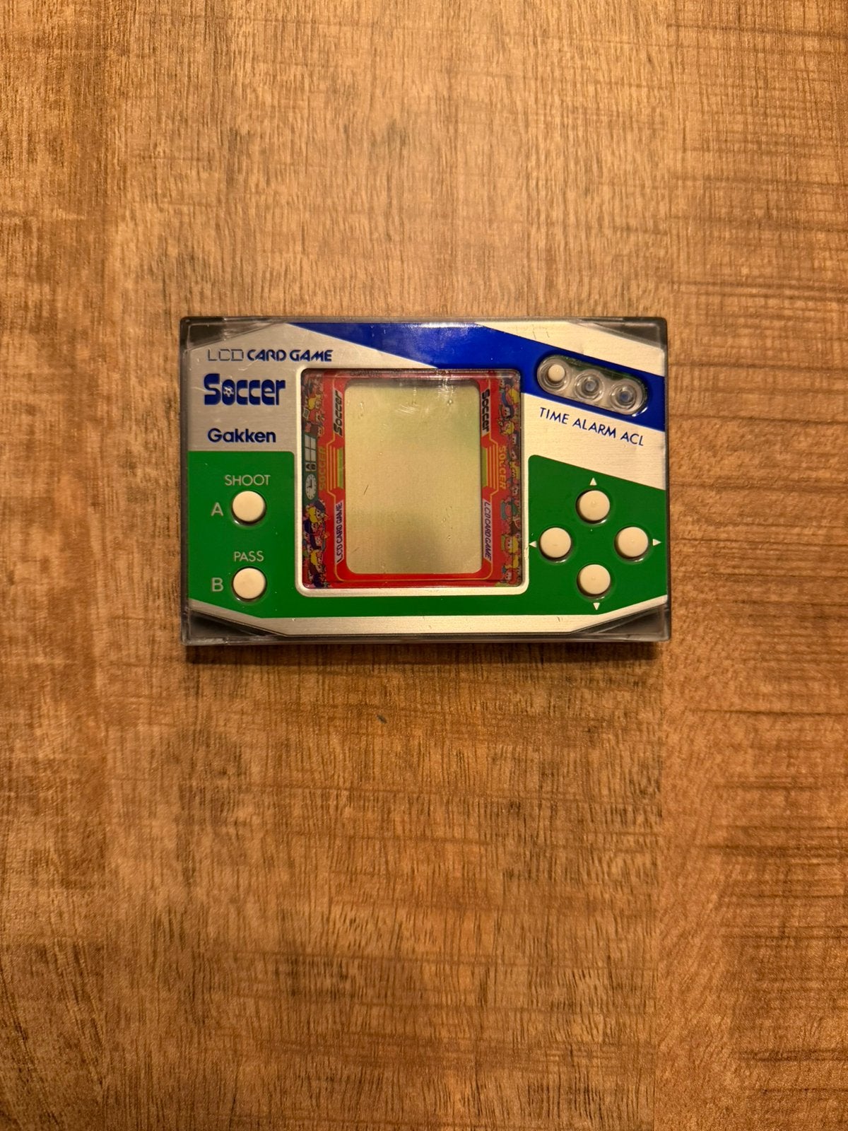 Vintage Gakken LCD Card Game Soccer – jaren 80, Ophalen of Verzenden, Zo goed als nieuw