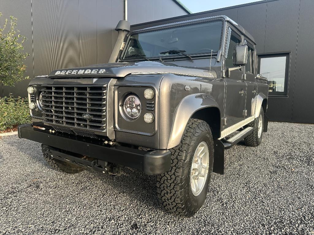 Land Rover Defender 110 Double Cab Pickup, Auto's, 90 kW, Zwart, 4 cilinders, Leder en Stof