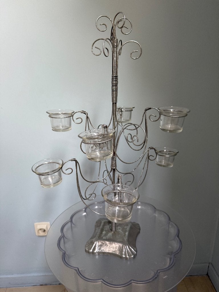 chandelier, Gris, 55 cm, Comme neuf, Enlèvement