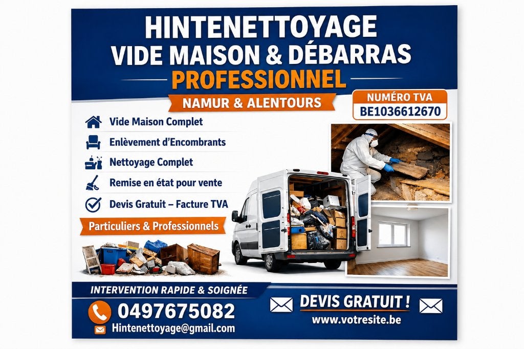 Vide maison vide encombrants nettoyage remise en état, Divers, Lots de brocante, Enlèvement