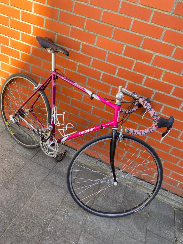 Magnifique vélo de course vintage Francesco Moser, Autres marques, Frein sur jante, 57 à 61 cm, Acier
