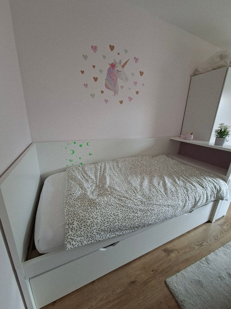 Bed met onderbed 90x200cm, Enfants & Bébés, Chambre d'enfant | Lits, 85 à 100 cm, Enlèvement, Matelas, 180 cm ou plus