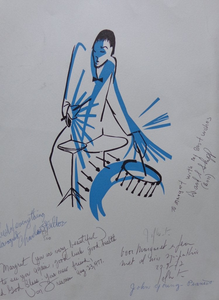 JEF WAUTERS / MUZIKANT / KLEURLITHO / 50x35cm / SIG, Gelimiteerde oplage, Ophalen of Verzenden, Portret en Figuren, Lithografie