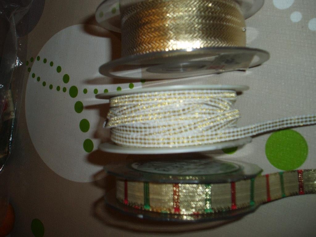 Naaien kerst satijn lint + fantasie goud + rood groen goud, Hobby en Vrije tijd, Verzenden, Nieuw