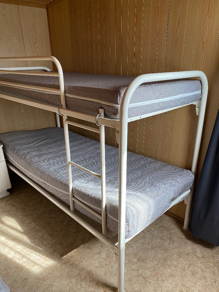 Stapelbed wit metaal, Ophalen, Gebruikt, Stapelbed