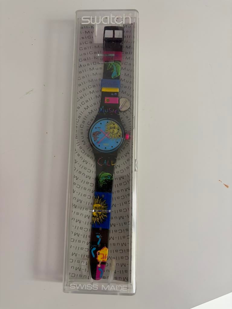 Swatch musical line SLB101 nieuw in doos, Ophalen of Verzenden, Zo goed als nieuw