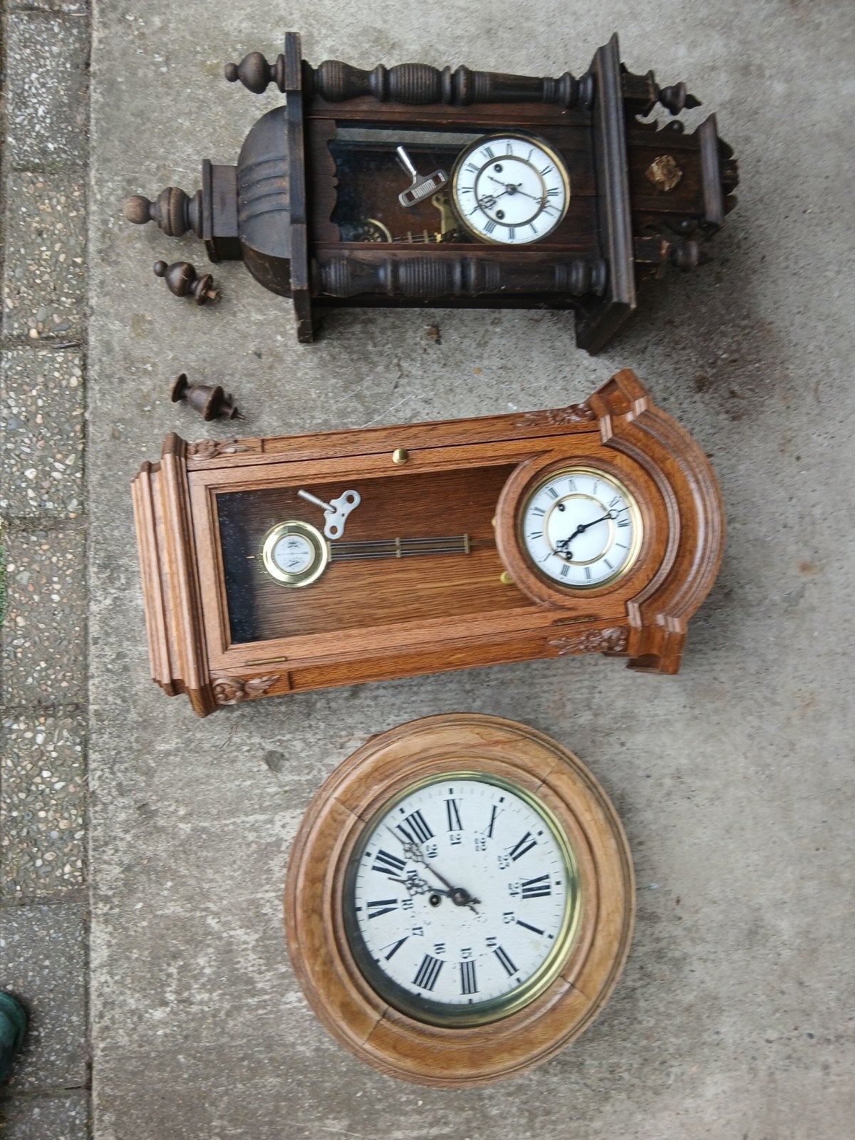 3 pièces d'horloges anciennes « Bargain », Enlèvement ou Envoi