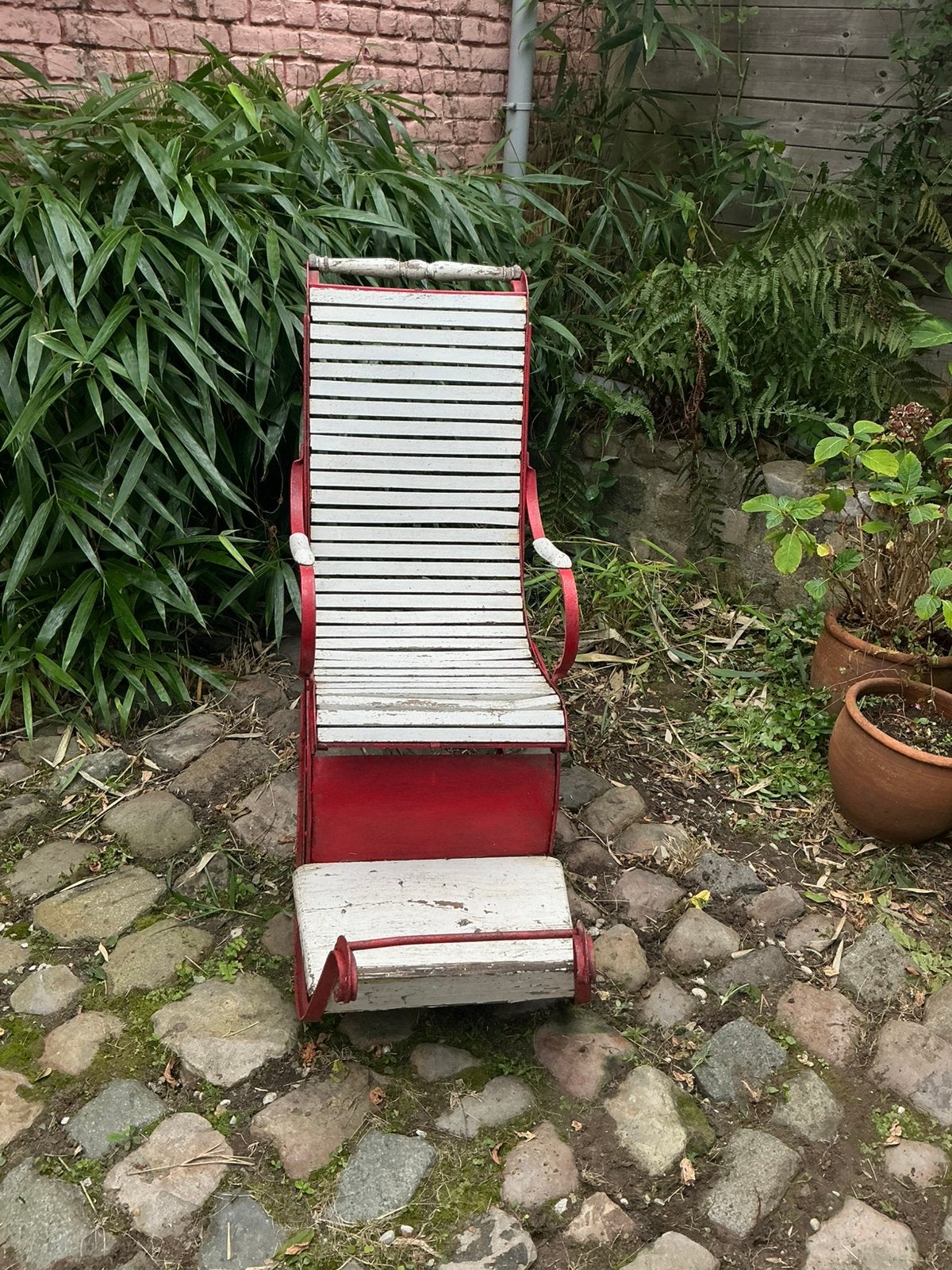 Authentieke sleestoel (1900-1930),ideaal voor kerstdecoratie, Ophalen