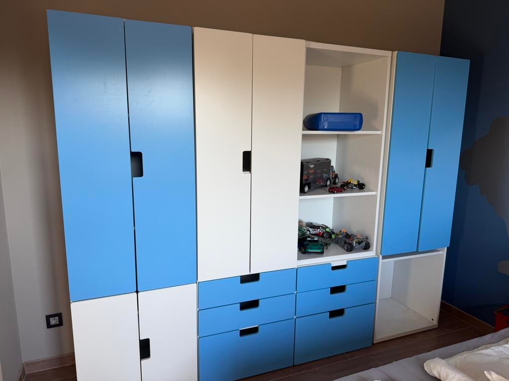 Ikea stuva kasten blauw/wit, Enlèvement, Comme neuf