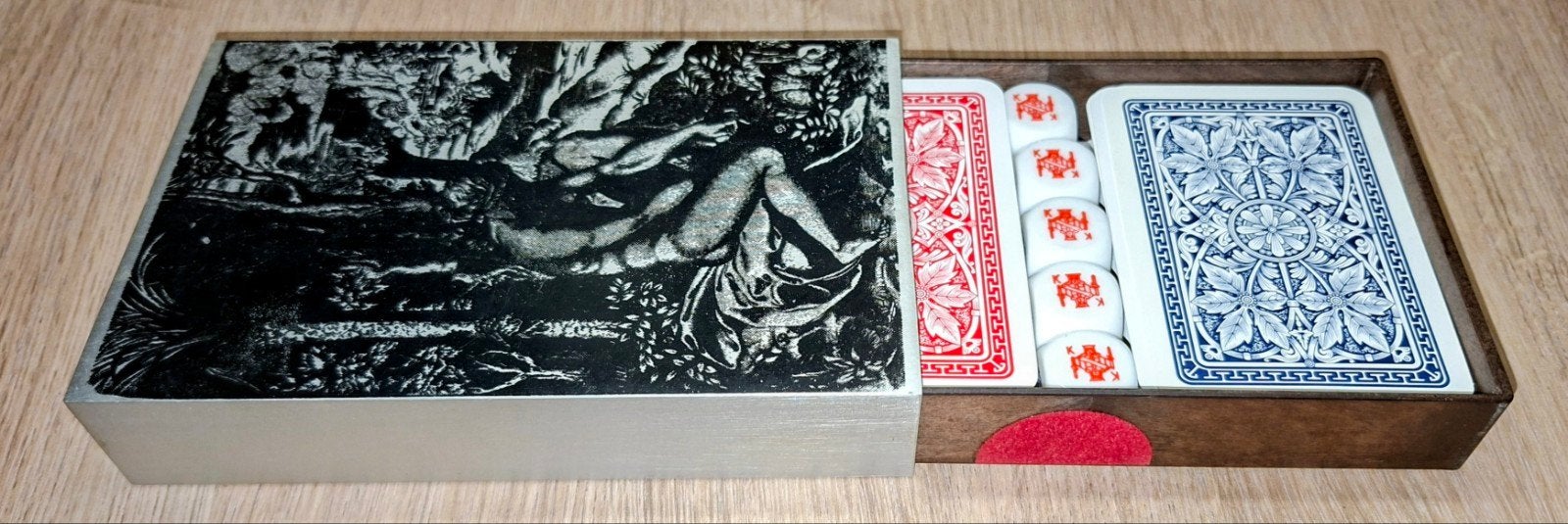 Set de dés et cartes de poker vintage 1979, Enlèvement ou Envoi
