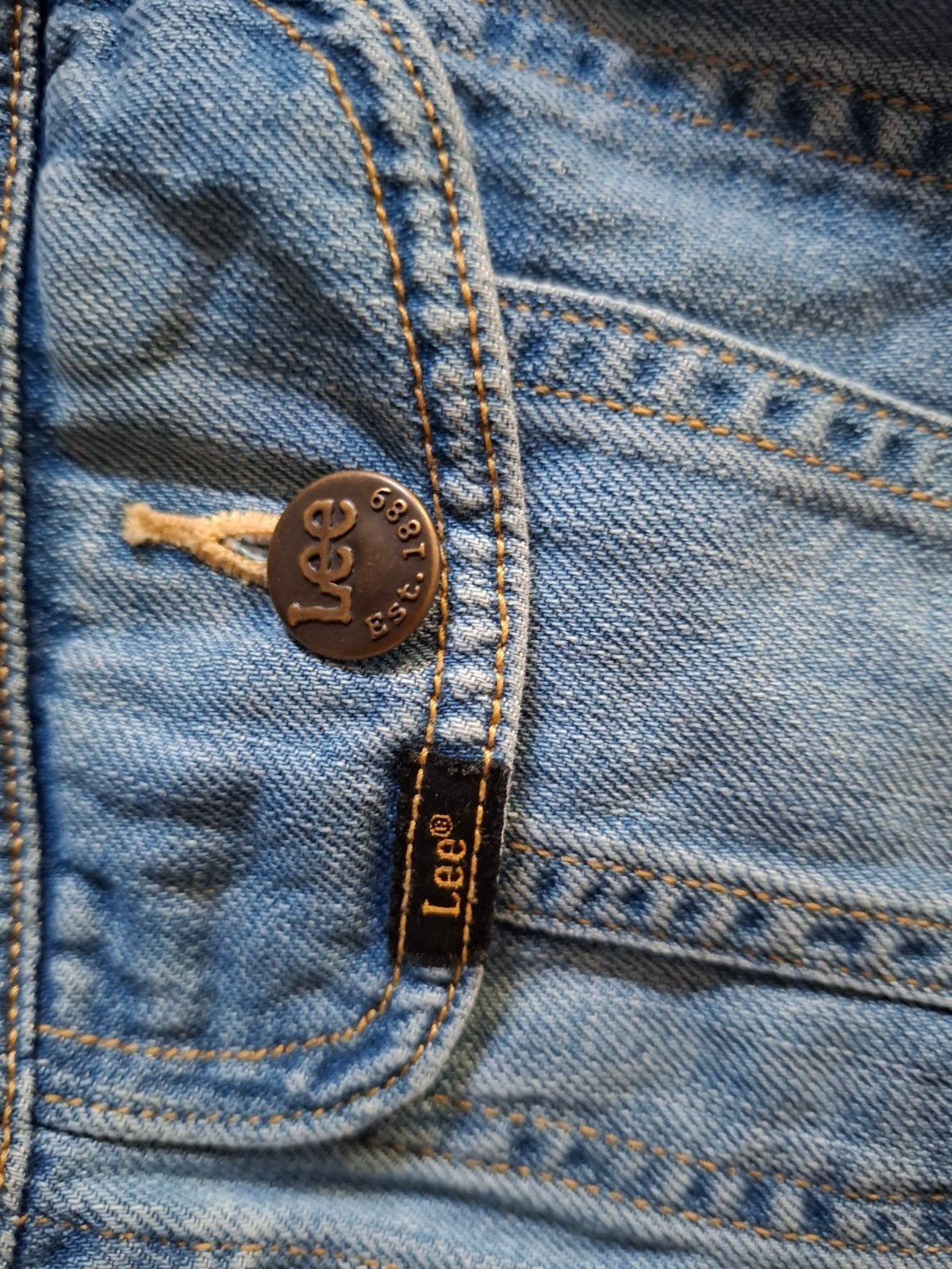 Spijkerjas Lee Rider H.D. Jas is .1889 Maat L Bangladesh, Kleding | Heren, Jassen | Zomer, Maat 52/54 (L), Blauw, Ophalen of Verzenden