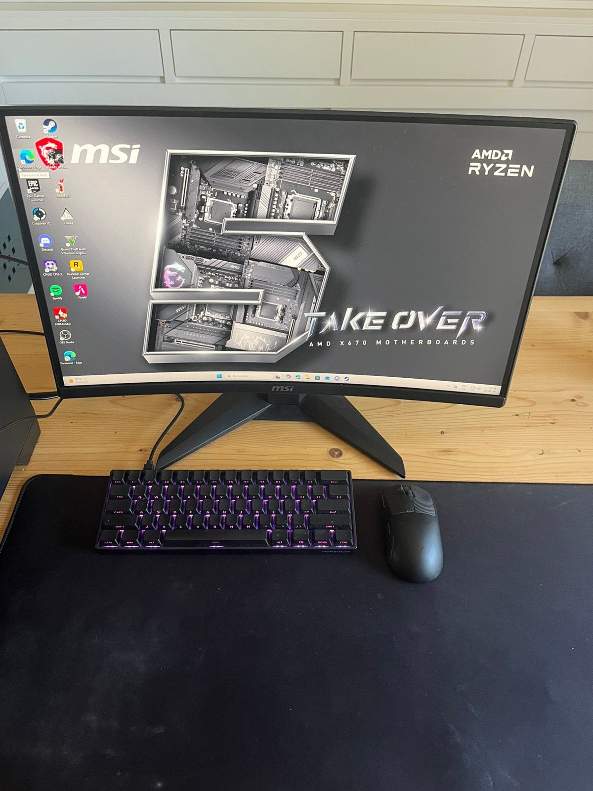 Ecran msi 180hz + clavier et souris, Enlèvement, Comme neuf