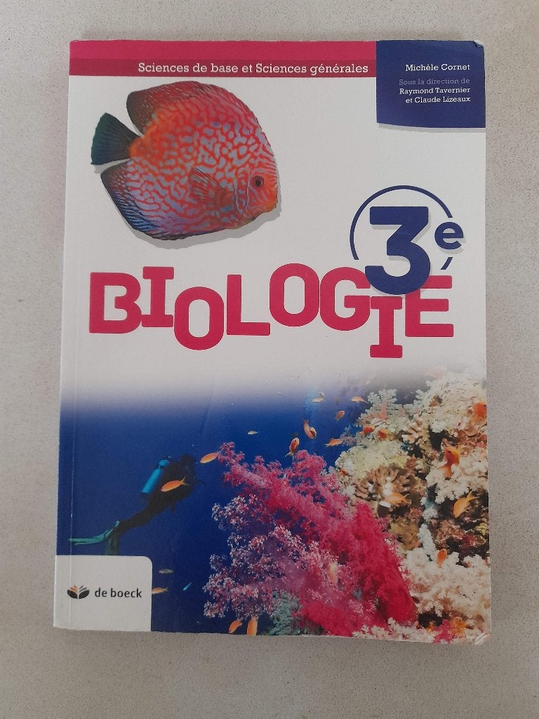 Manuel Biologie 3e (De Boeck), Livres, Michèle Cornet, Enlèvement ou Envoi, Biologie, Utilisé