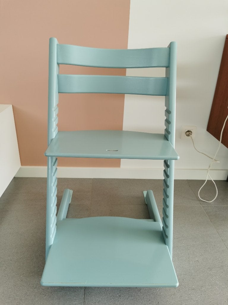 Stokke Tripp Trapp Kinderstoel + Baby Set lichtblauw, Ophalen, Gebruikt, Meegroeistoel, Stoelverkleiner
