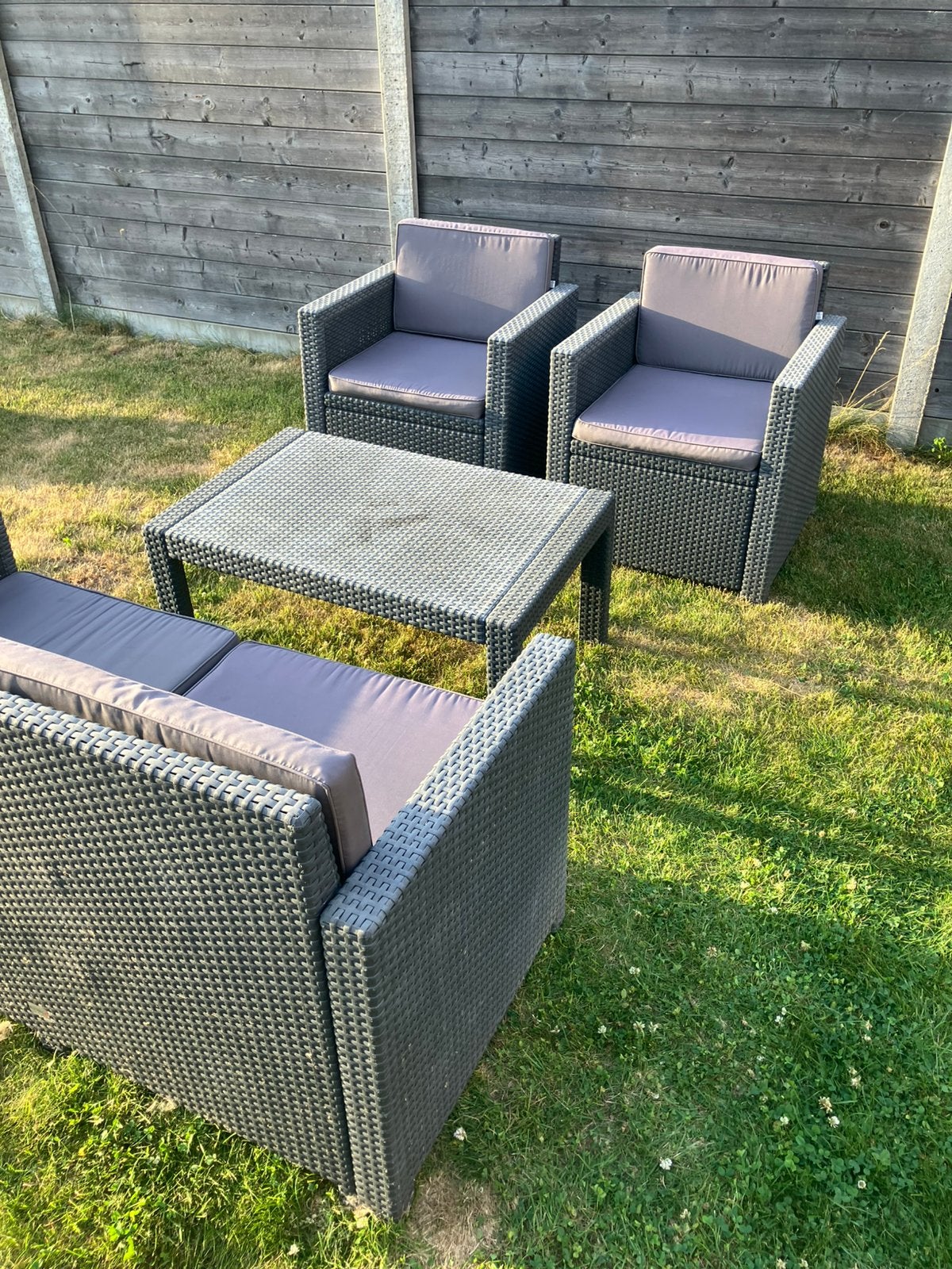 Loungeset wicker, Tuin en Terras, Ophalen, Zo goed als nieuw, Wicker, Loungeset