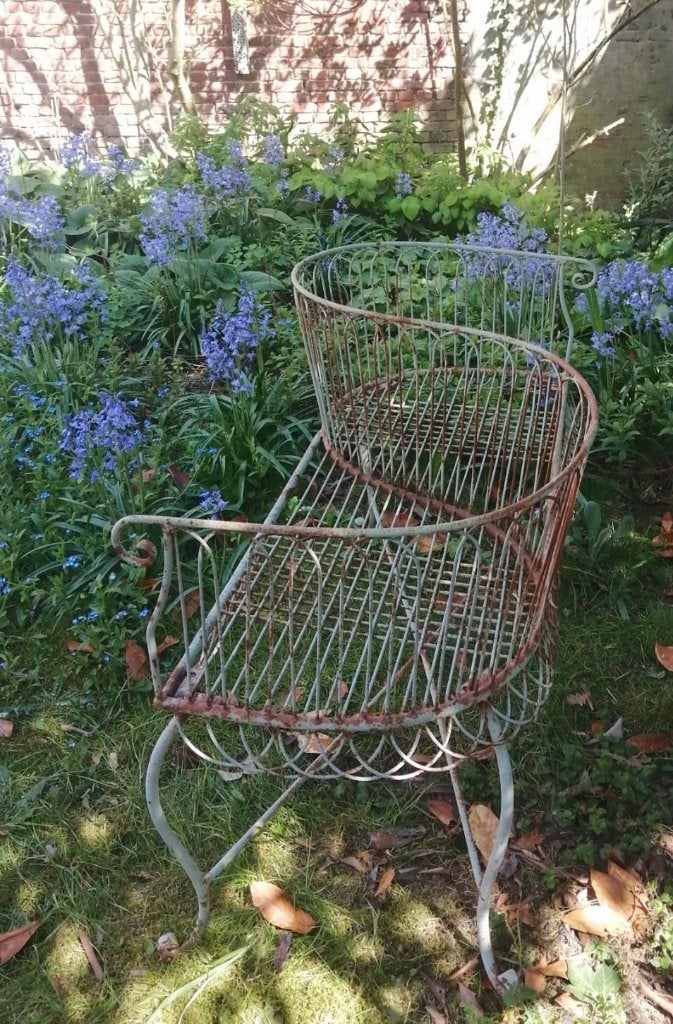 antieke tuinbank  loveseat, Ophalen, Metaal