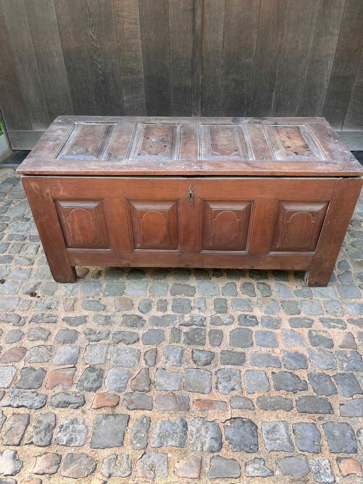 Eiken dekenkist / 19de eeuws, Huis en Inrichting, Ophalen, Zo goed als nieuw
