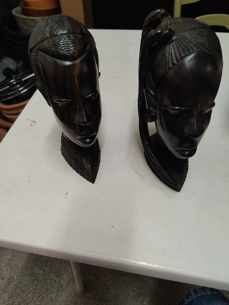 2 EBBEN HOUTEN BEELDJES, Antiek en Kunst, Curiosa en Brocante, Ophalen of Verzenden