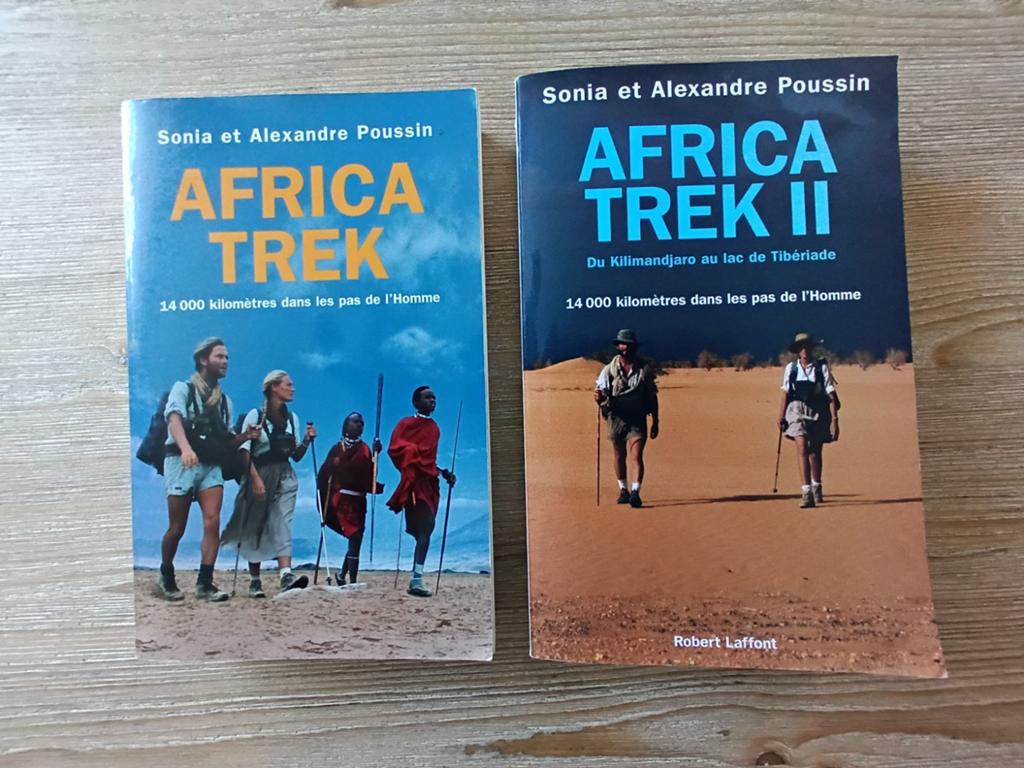 Livres Africa Trek - Tomes 1 et 2, Livres, Récits de voyage, Enlèvement ou Envoi, Utilisé, Sonia et Alexandre Poussin, Afrique