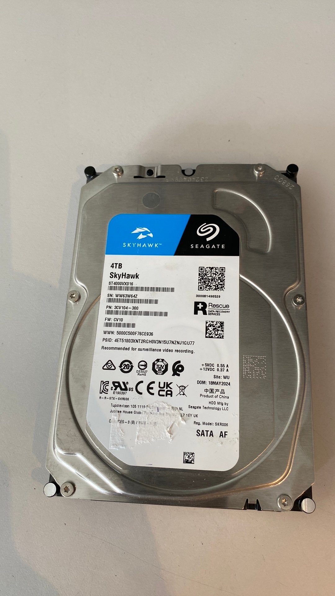 Harde schijf 4tb, Computers en Software, Harde schijven, Intern, Gebruikt, Ophalen of Verzenden, 4tb