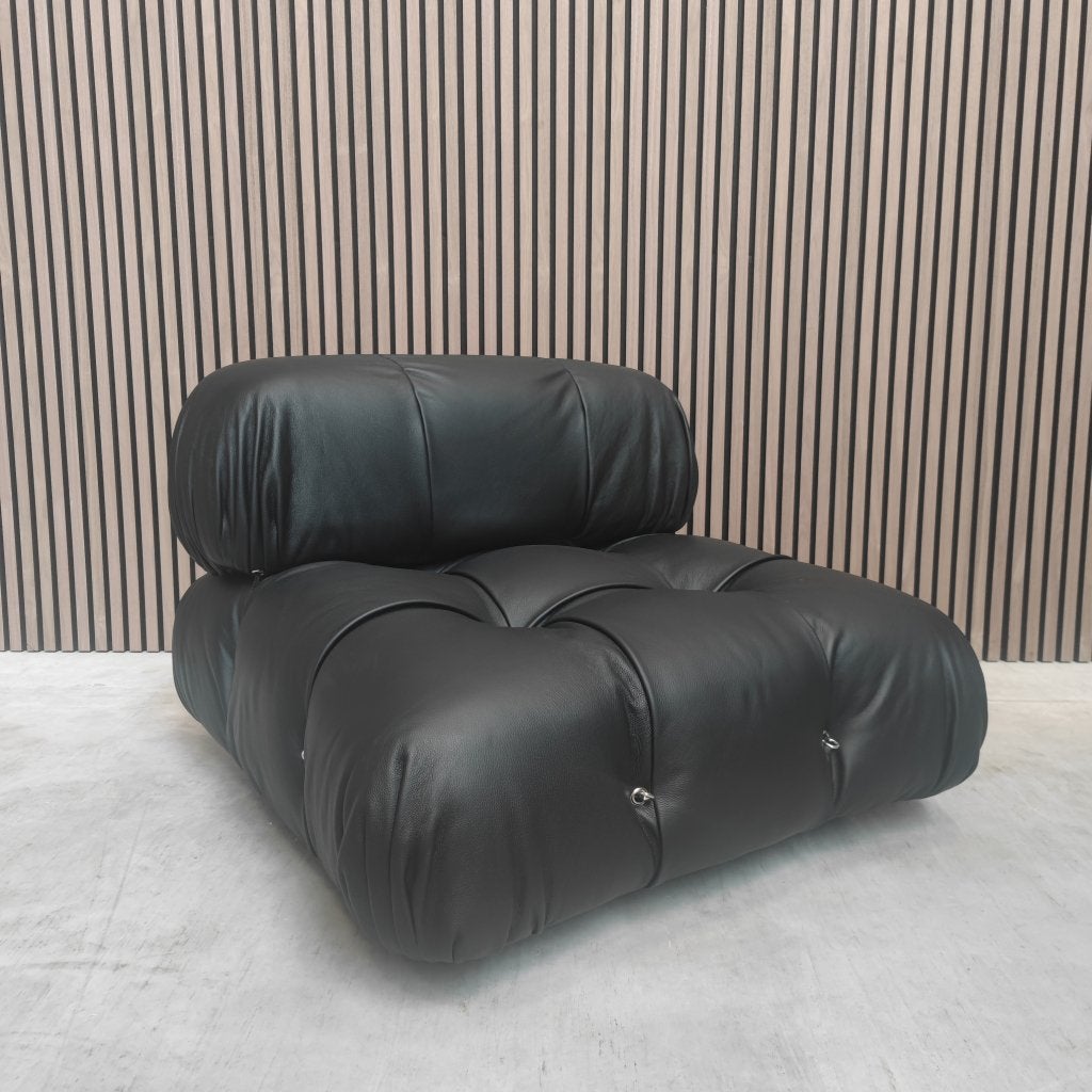 Vintage B&B Italia Camaleonda element – Zwart leder, Enlèvement ou Envoi