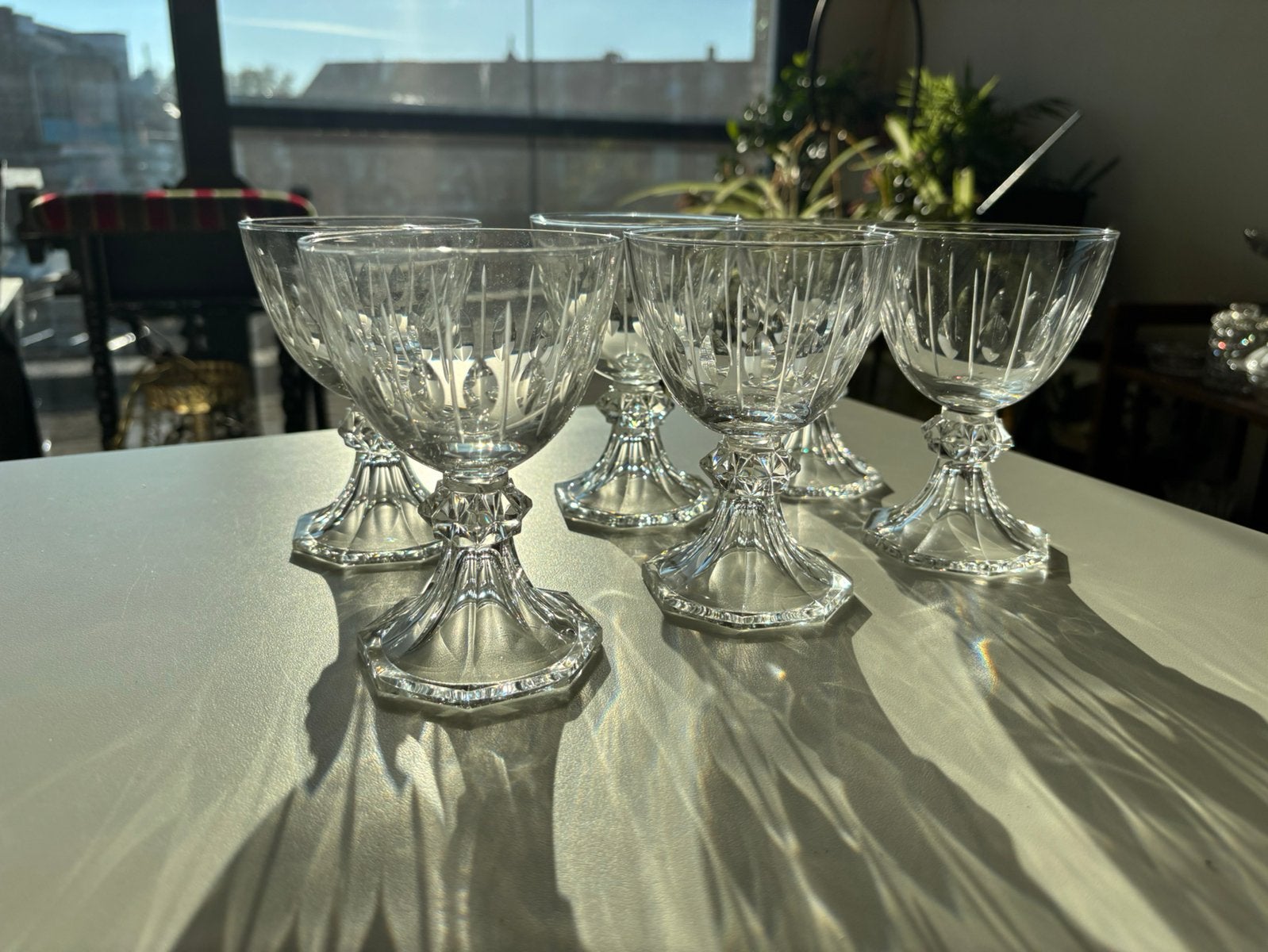 6 coupes à champagne en cristal du Val Saint Lambert., Antiquités & Art, Enlèvement