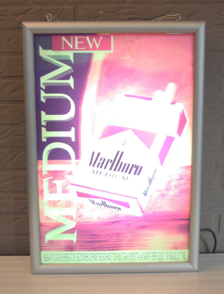 Marlboro Lichtbak / Lichtreclame / Medium / New, Collections, Enlèvement ou Envoi, Comme neuf, Table lumineuse ou lampe (néon)