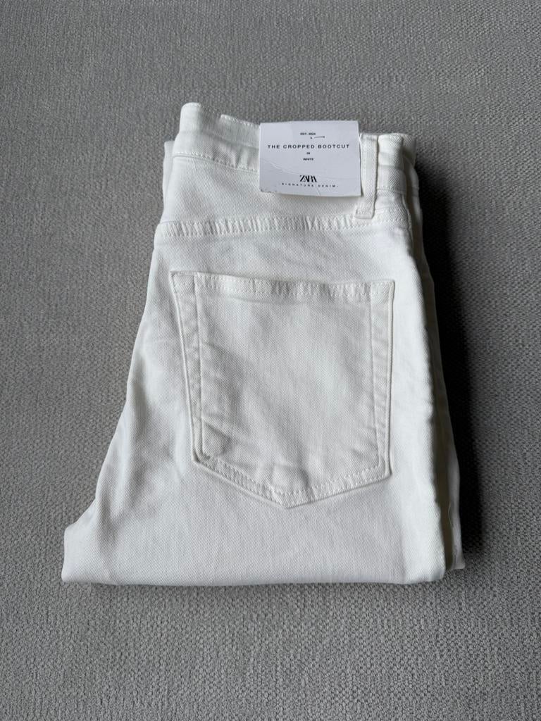 Jean blanc haut de gamme ZARA — neuf avec étiquette, Enlèvement ou Envoi, Comme neuf, Blanc
