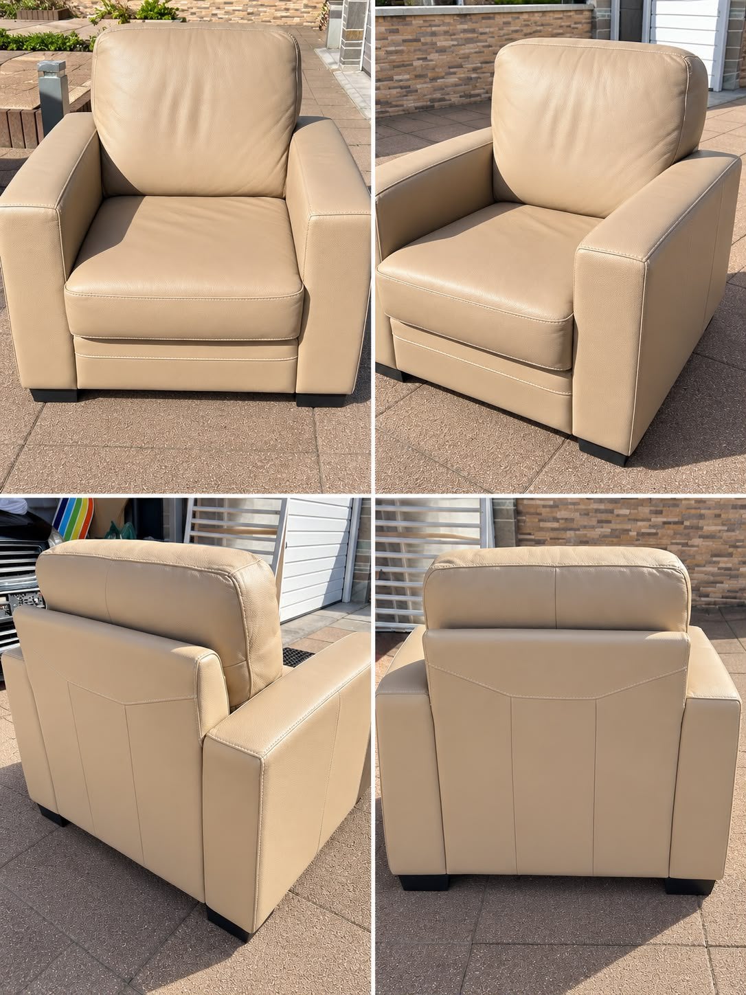 2 fauteuils en veritable CUIR, Maison & Meubles, Enlèvement ou Envoi, Banc droit, Cuir, Une personne