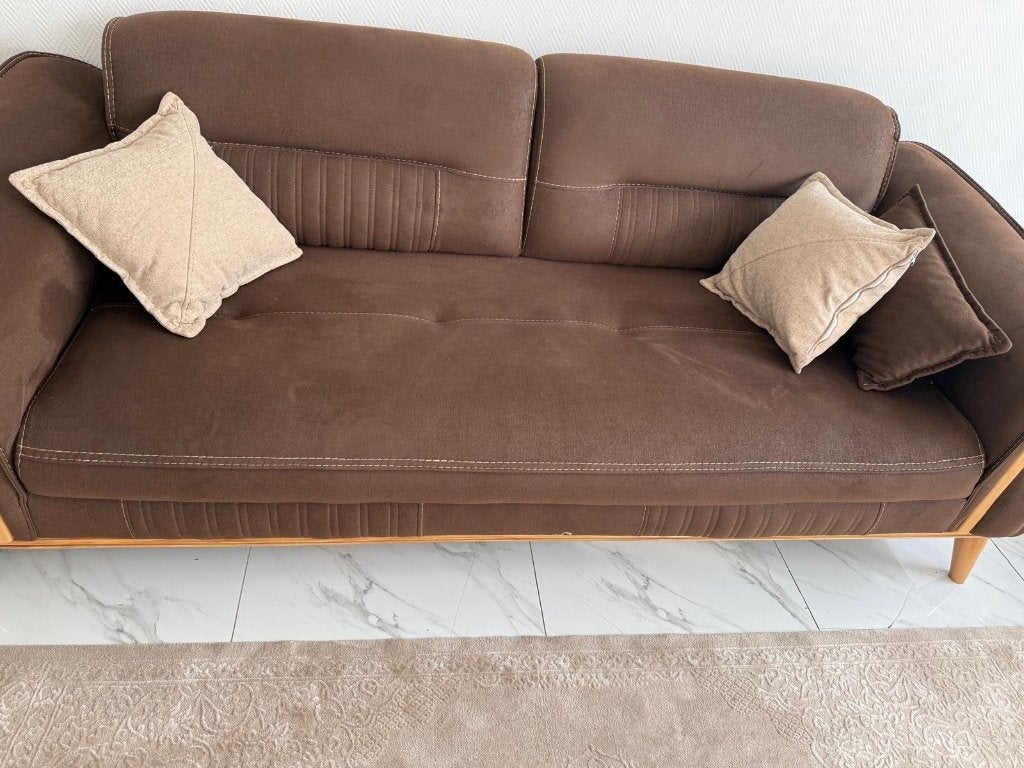 À vendre : 2 canapés, 1 fauteuil et 1 table basse., Huis en Inrichting, Fauteuils, Ophalen, Zo goed als nieuw