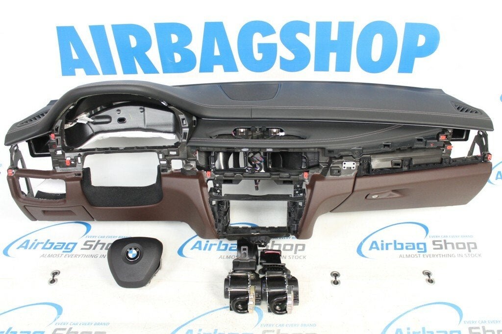 Airbag set - Dashboard leer zwart bruin HUD BMW X5 F15, Enlèvement ou Envoi, Utilisé