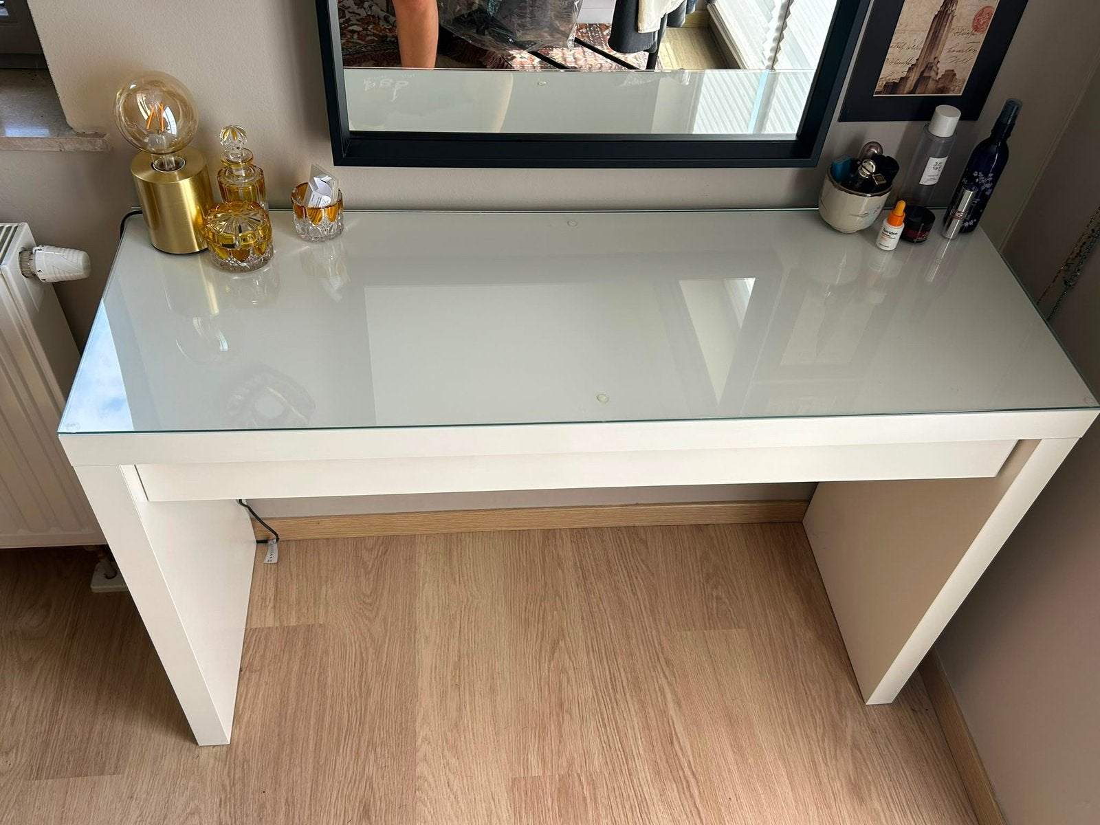 Coiffeuse blanc MALM - IKEA, Maison & Meubles, Enlèvement, Comme neuf