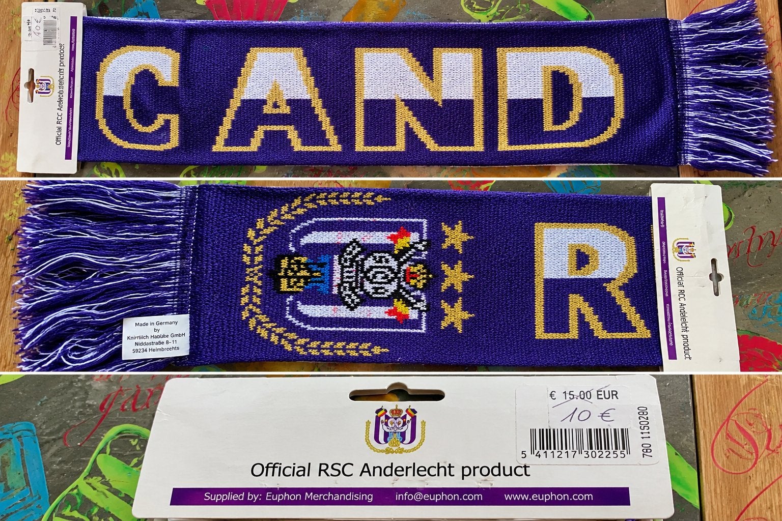 Écharpe officielle RSC Anderlecht – Neuve, Collections, Enlèvement, Neuf, Fanion ou Écharpe