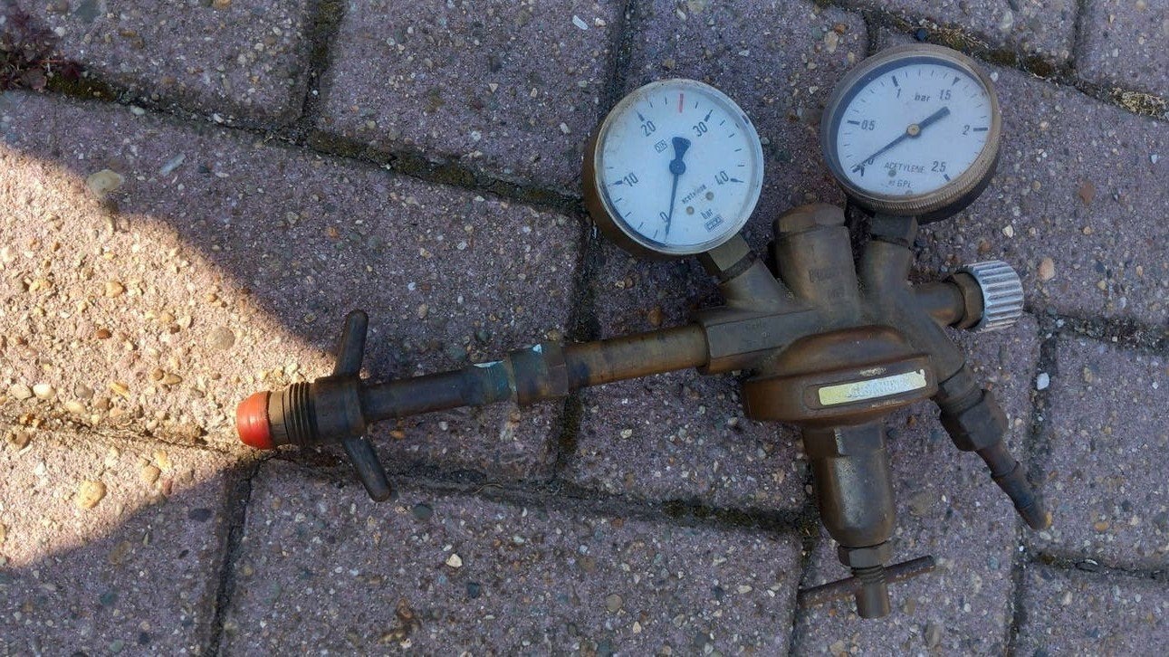 Manometer acyteleen, Doe-het-zelf en Bouw, Chauffageketels en Boilers, Ophalen, Zo goed als nieuw