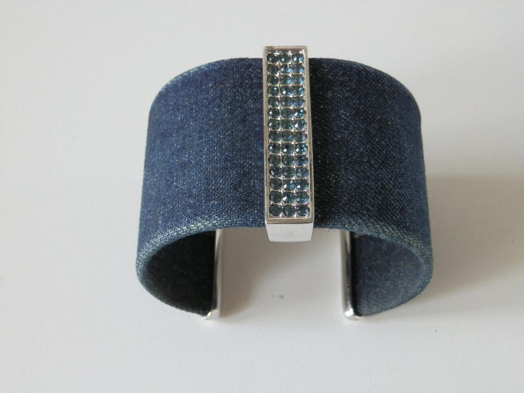 Swarovski armband., Handtassen en Accessoires, Armbanden, Zo goed als nieuw, Overige materialen, Blauw, Met kristal, Ophalen of Verzenden