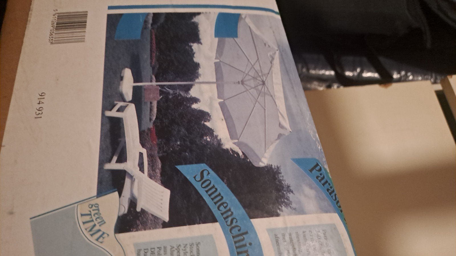Prachtige grote parasol wit . 345 cm diameter, Enlèvement
