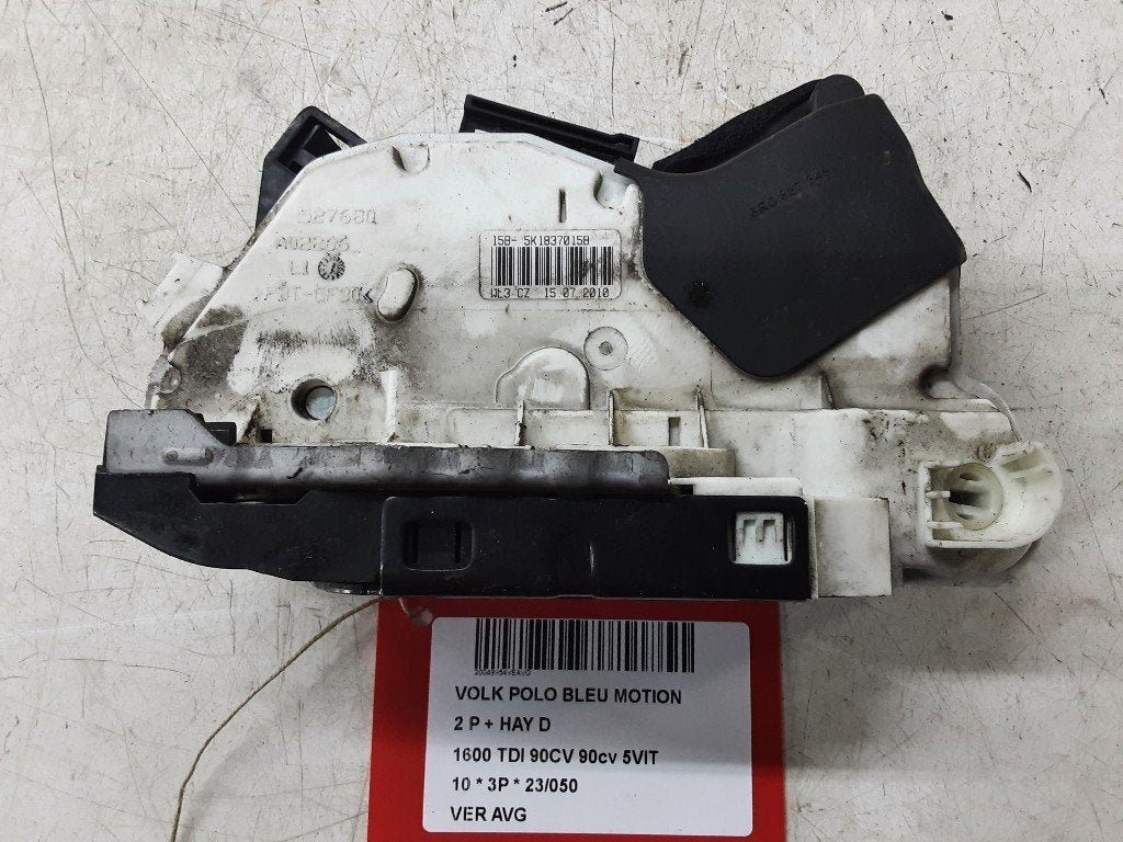 SERRURE DE PORTE AVANT GAUCHE Polo V (6R) (5K1837015B), Volkswagen, Mevr. I. Hauben, Utilisé, Avant