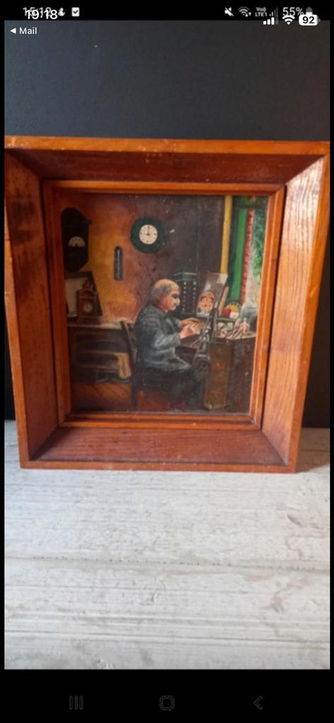 Cadre peinture sur toile Artisan Horloger, Antiquités & Art, Enlèvement