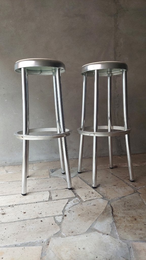 2 Barkrukken in alluminium, Ophalen