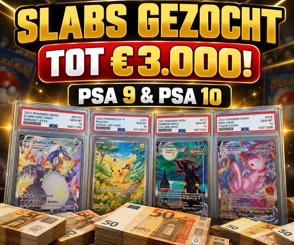 🔥 GEZOCHT: POKÉMON PSA 9 & PSA 10 SLABS TOT €3.000! 🔥, Enlèvement, Neuf, Cartes en vrac, Foil